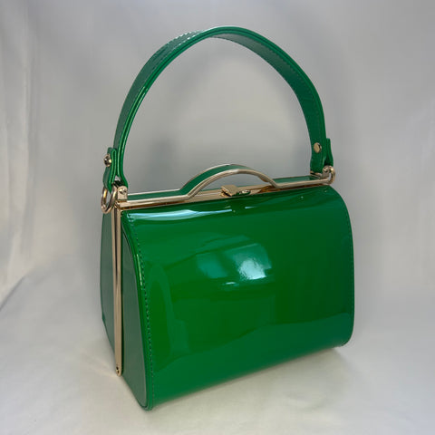 Classic Lilly Handbag in Apple Green - Vintage Inspired