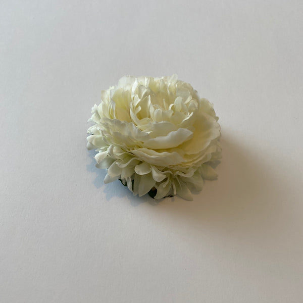 Classic Vintage Cream Carnation Hair Clip