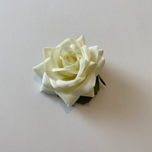 Classic Vintage Cream Rose Hair Clip