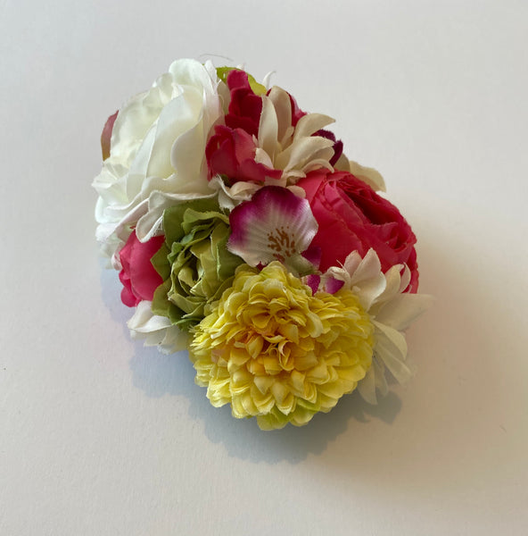 Classic Vintage Rose, Hydrangea & Dahlia Hair Clip