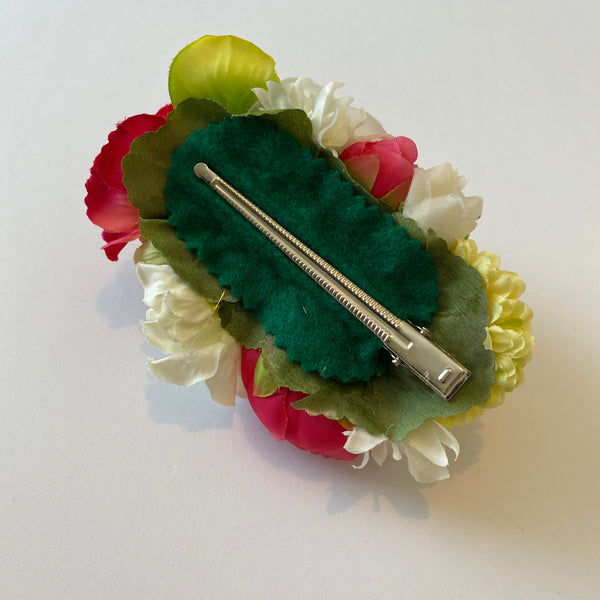 Classic Vintage Rose, Hydrangea & Dahlia Hair Clip