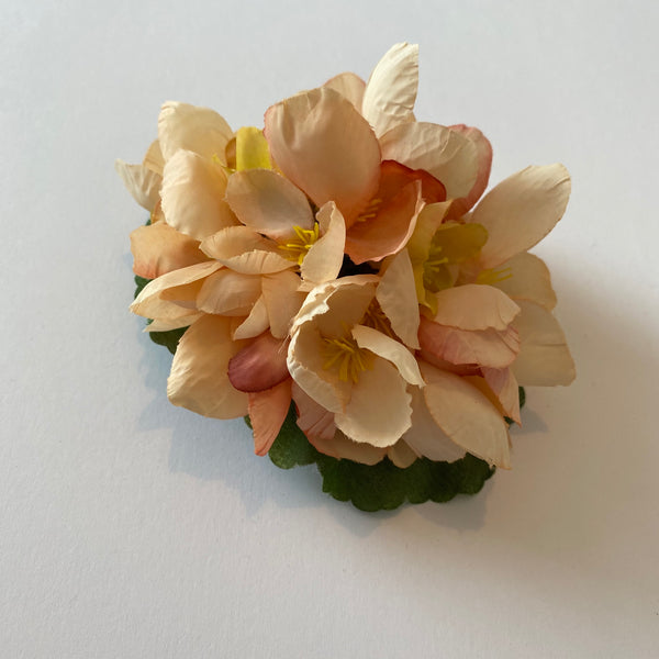 Classic Vintage Peach Quince Blossom Hair Clip