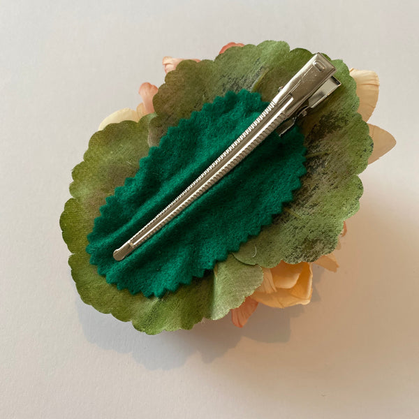 Classic Vintage Peach Quince Blossom Hair Clip