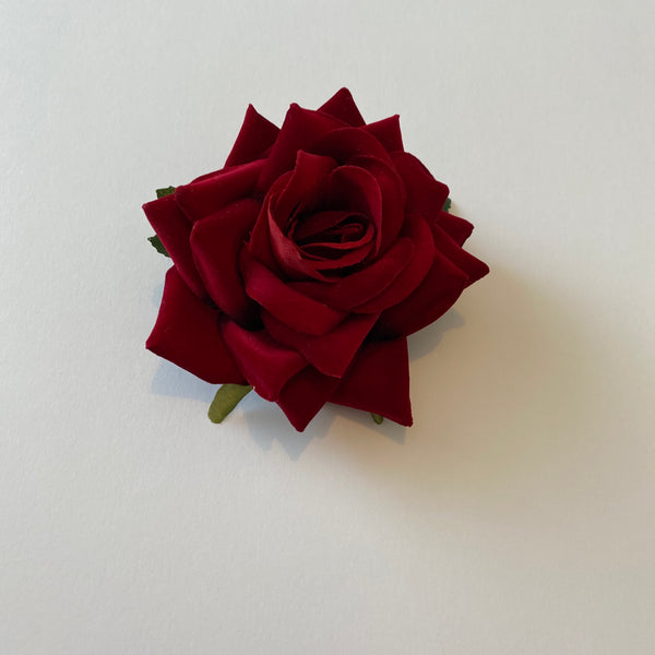 Classic Vintage Red Rose Hair Clip