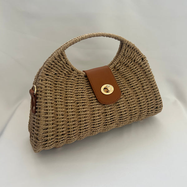 Classic Ada-May Handbag in Nut Brown - Vintage Inspired