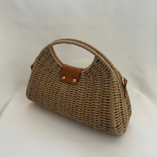 Classic Ada-May Handbag in Nut Brown - Vintage Inspired