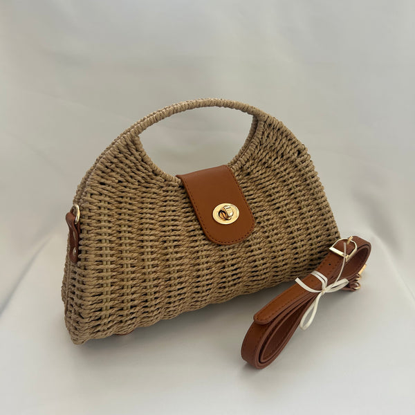 Classic Ada-May Handbag in Nut Brown - Vintage Inspired