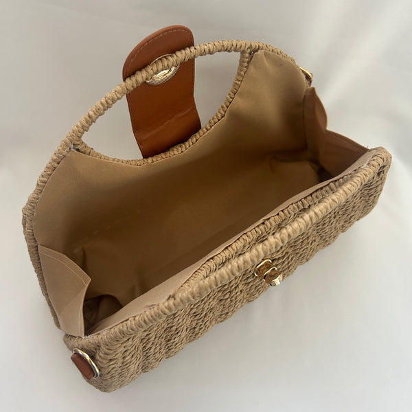 Classic Ada-May Handbag in Nut Brown - Vintage Inspired