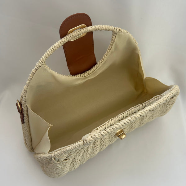 Classic Ada-May Handbag in Cream - Vintage Inspired