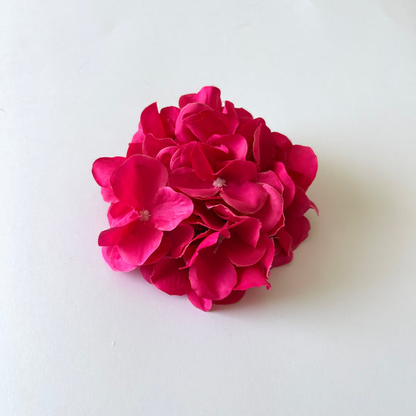 Classic Vintage Cerise Pink Hydrangea Flower Hair Clip