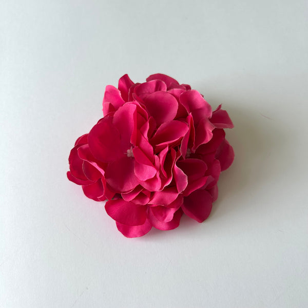 Classic Vintage Cerise Pink Hydrangea Flower Hair Clip