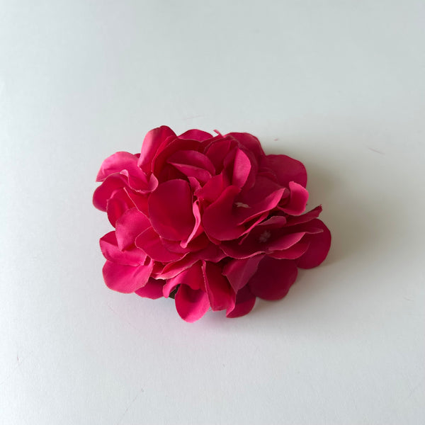 Classic Vintage Cerise Pink Hydrangea Flower Hair Clip