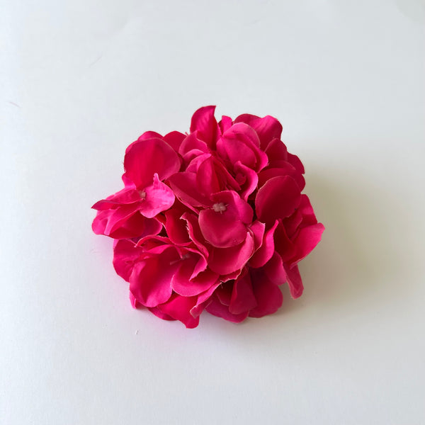 Classic Vintage Cerise Pink Hydrangea Flower Hair Clip