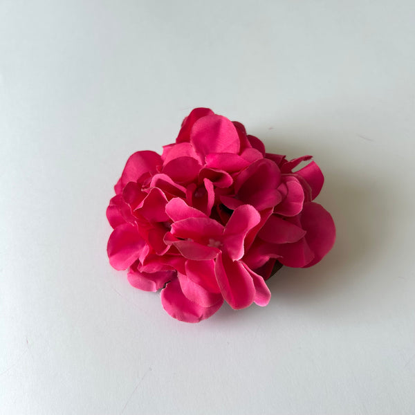 Classic Vintage Cerise Pink Hydrangea Flower Hair Clip