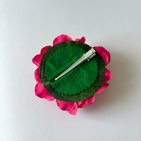Classic Vintage Cerise Pink Hydrangea Flower Hair Clip