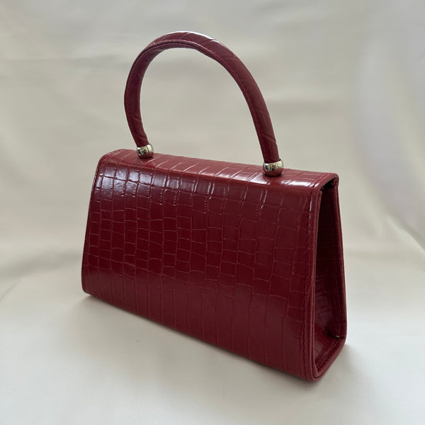 Classic Lucy Handbag in Cherry Red - Vintage Inspired