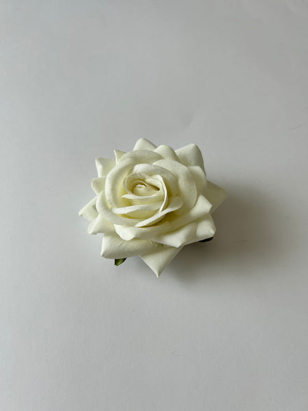 Classic Vintage Cream Rose Flower Hair Clip