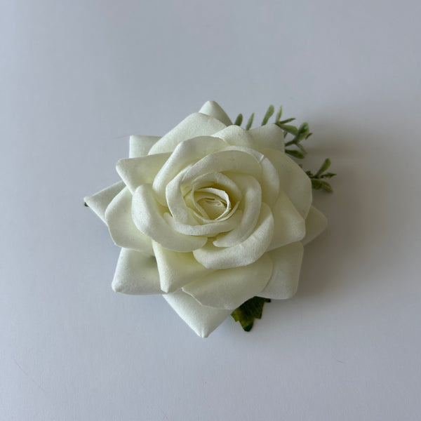 Classic Vintage Cream Rose Flower Hair Clip