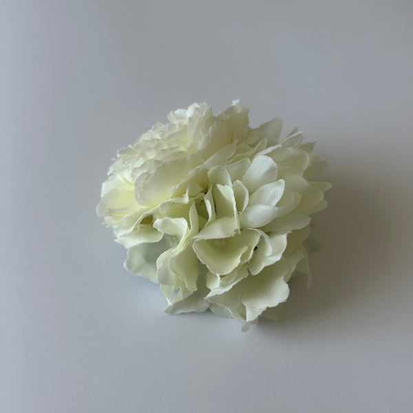Classic Vintage Cream Carnation & Cream Dahlia Flower Hair Clip