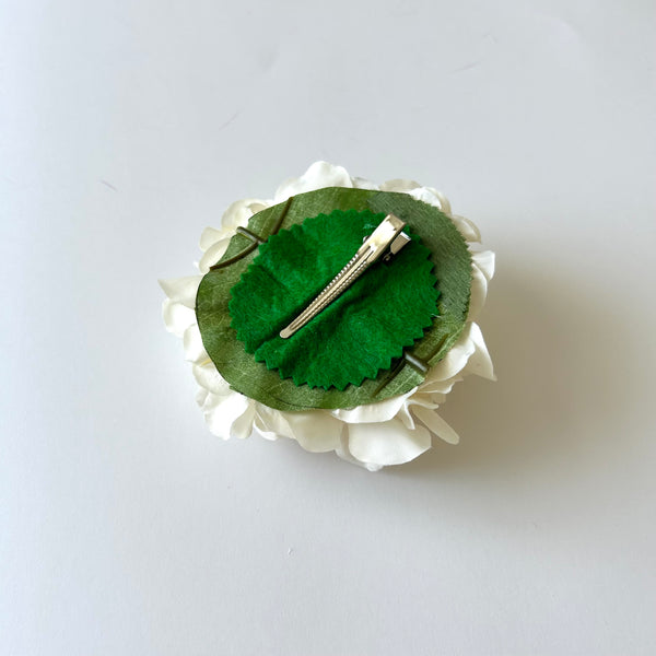 Classic Vintage Cream Hydrangea Flower Hair Clip