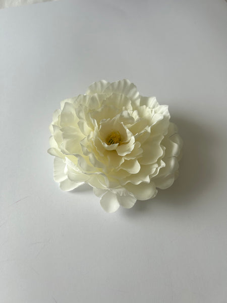 Classic Vintage Cream Peony Flower Hair Clip