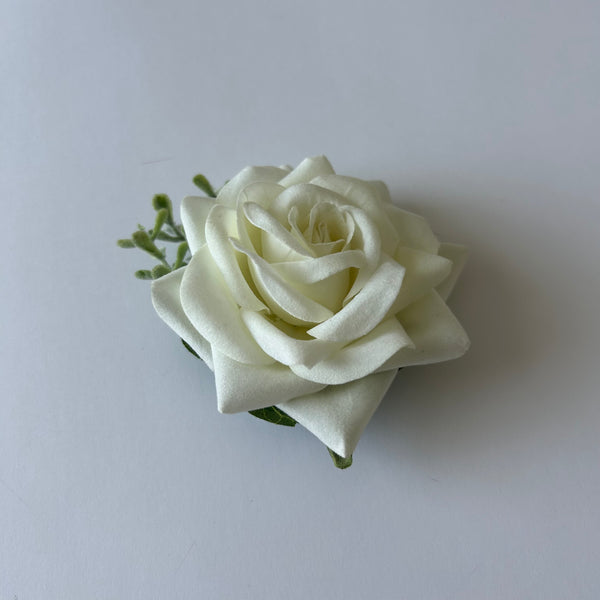 Classic Vintage Cream Rose Flower Hair Clip