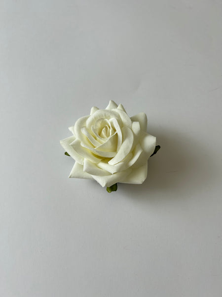 Classic Vintage Cream Rose Flower Hair Clip