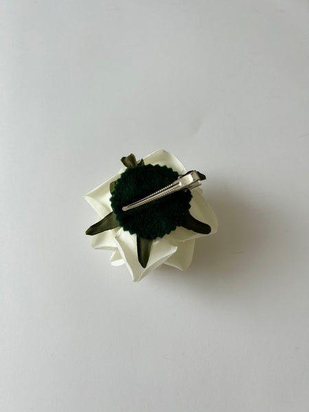 Classic Vintage Cream Rose Flower Hair Clip