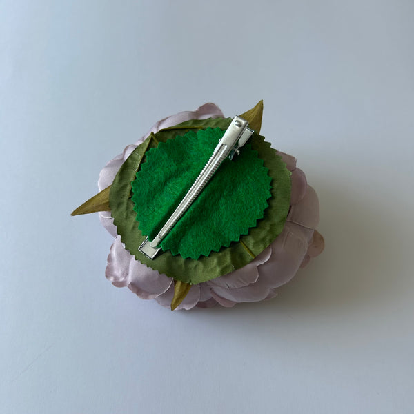 Classic Vintage Double-Headed Lilac Peony Flower Hair Clip