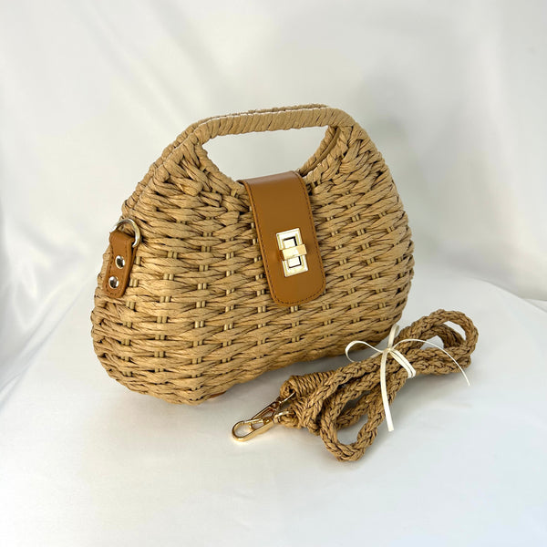 Classic Elsie-May Handbag in Nut Brown - Vintage Inspired