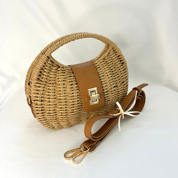 Classic Essie-May Handbag in Nut Brown - Vintage Inspired