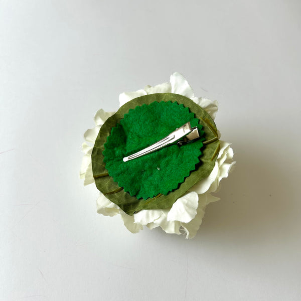 Classic Vintage Ivory Hydrangea Flower Hair Clip