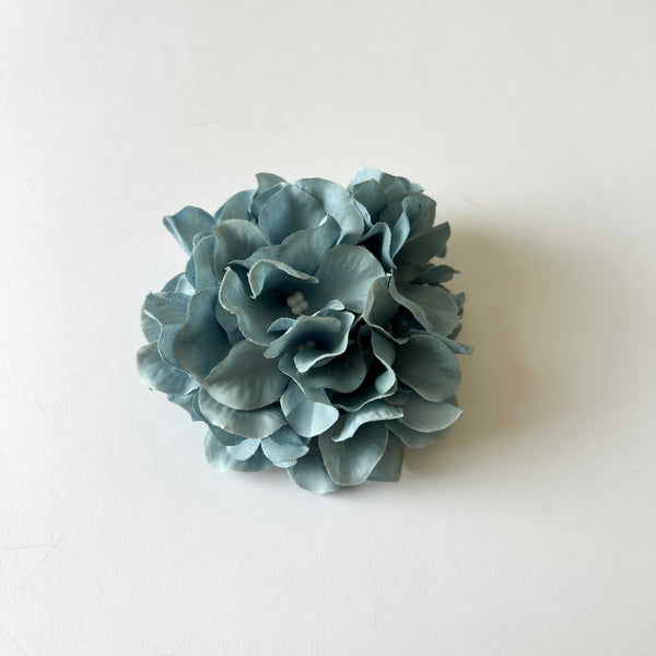 Classic Vintage Jade Blue Hydrangea Flower Hair Clip