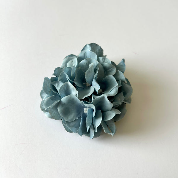 Classic Vintage Jade Blue Hydrangea Flower Hair Clip
