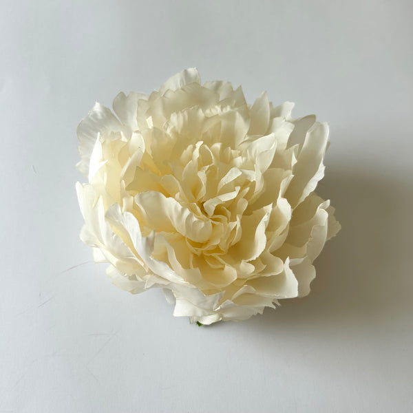 Classic Vintage Large Cream Peony Flower Hair Clip