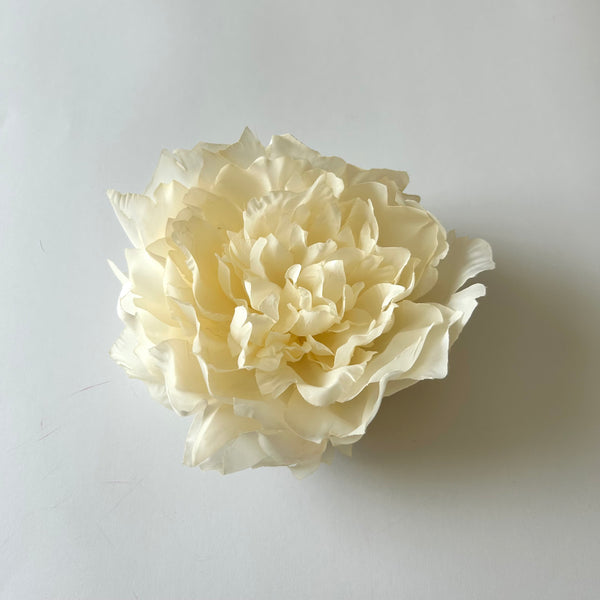 Classic Vintage Large Cream Peony Flower Hair Clip