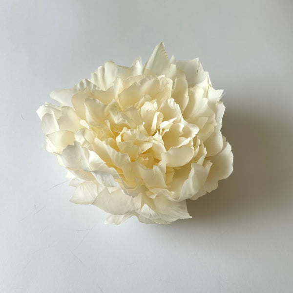 Classic Vintage Large Cream Peony Flower Hair Clip