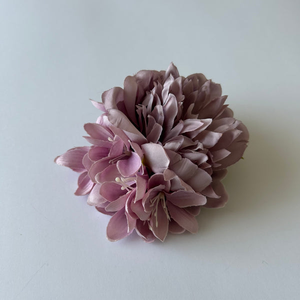 Classic Vintage Lilac Peony & Lilac Lily Flower Hair Clip