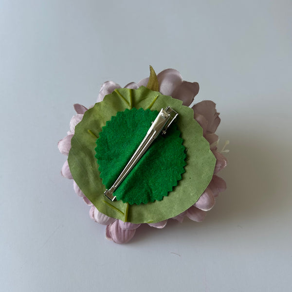 Classic Vintage Lilac Peony & Lilac Lily Flower Hair Clip
