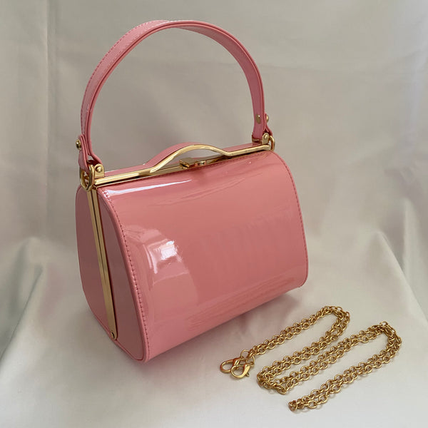 Classic Lilly Handbag in Carnation Pink - Vintage Inspired