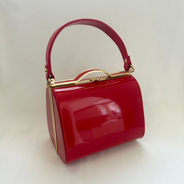 Classic Lilly Handbag in Red - Vintage Inspired