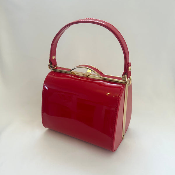 Classic Lilly Handbag in Red - Vintage Inspired