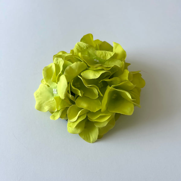 Classic Vintage Lime Green Hydrangea Flower Hair Clip