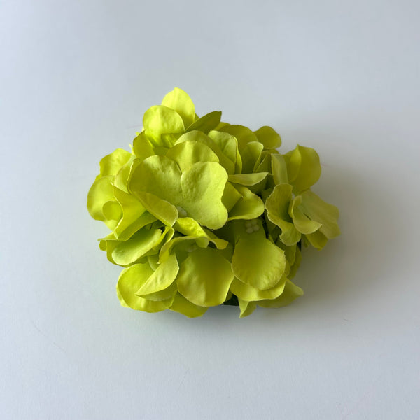 Classic Vintage Lime Green Hydrangea Flower Hair Clip