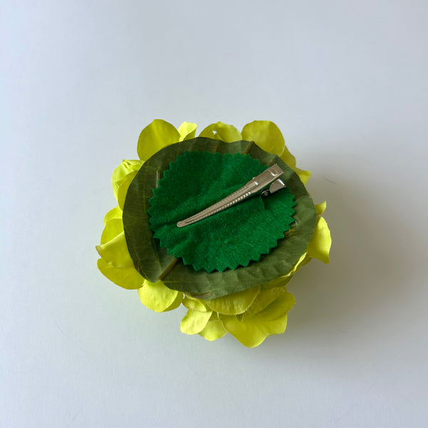Classic Vintage Lime Green Hydrangea Flower Hair Clip