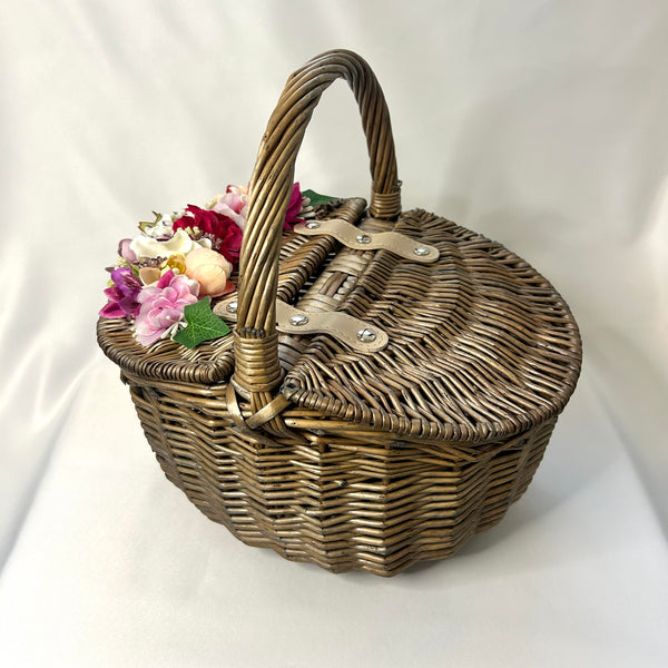 Classic Lottie Picnic Basket in Antique Wash Wicker - Vintage Inspired