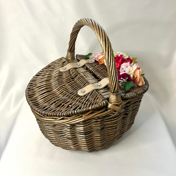 Classic Lottie Picnic Basket in Antique Wash Wicker - Vintage Inspired