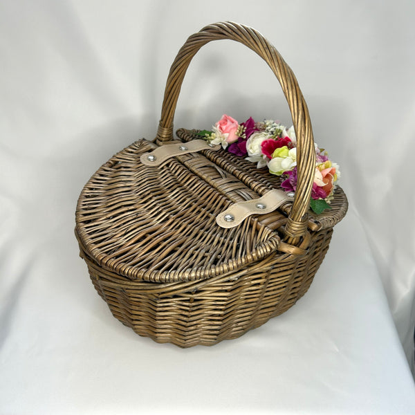 Classic Lottie Picnic Basket in Antique Wash Wicker - Vintage Inspired