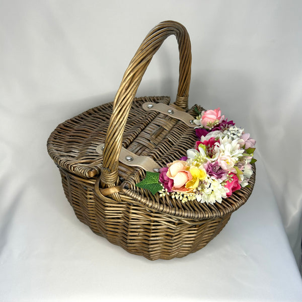 Classic Lottie Picnic Basket in Antique Wash Wicker - Vintage Inspired