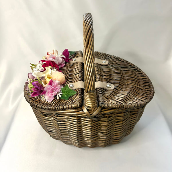 Classic Lottie Picnic Basket in Antique Wash Wicker - Vintage Inspired